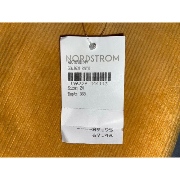 Billabong High Rise Frayed Cuff Stretch Corduroy Pants, Cords. Women's 24, NWT! - Picture 4 of 6